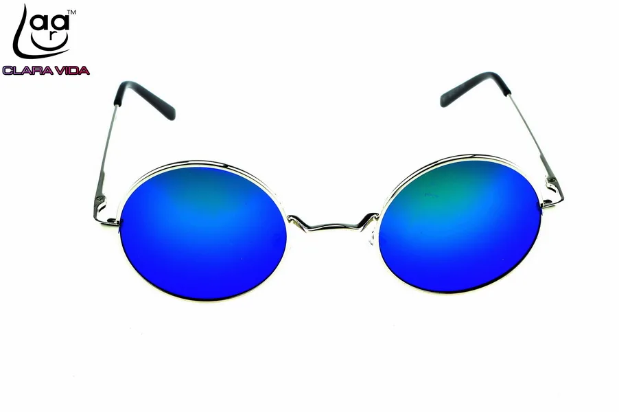 Lentes De Sol Mujer Clara Vida Ozzy Blue/green Mirror Lenses Rock Style Retro 100% Polzrized Sunglasses With Test Card