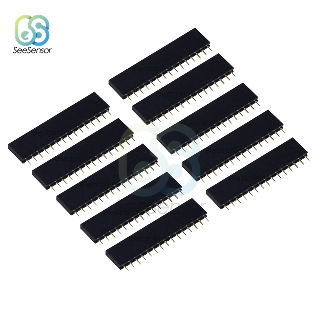 

10Pcs 1X15 15Pin 2.54mm Pitch PCB Female Pin Header Connector Straight Single Row