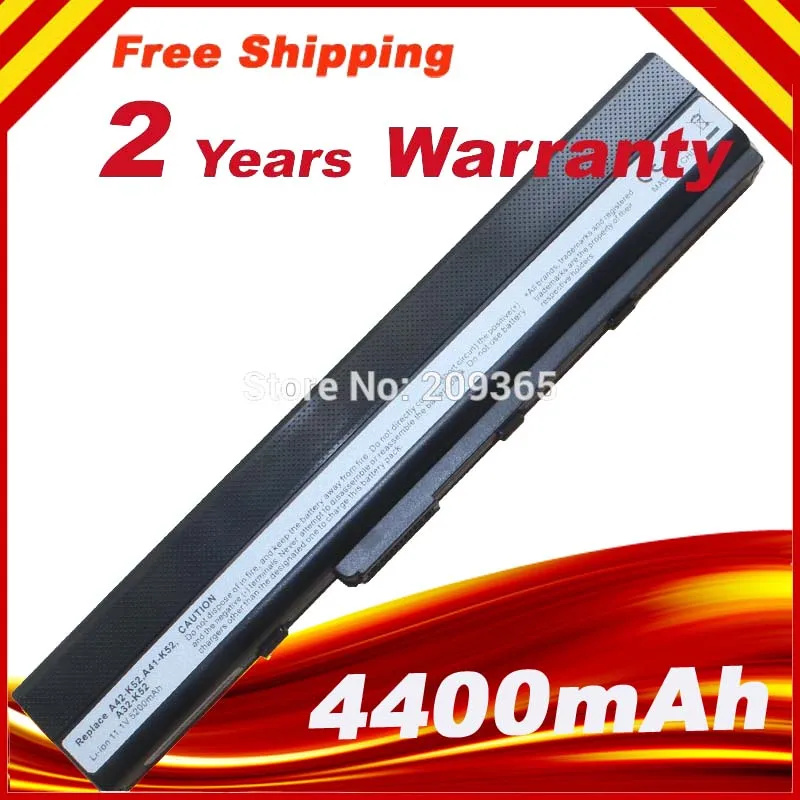 Laptop battery For ASUS A41-K52 A42-K52 K52L681 P42JC P52 P52F P52J P52JC X42 X42D