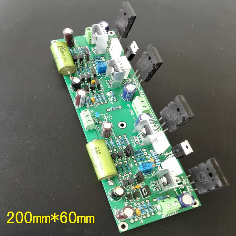 

Dual DC 24V-55V 150W+150W 2.0 channel 2SA1943 2SC5200 HIFI Fever Discrete Power Amplifier Board