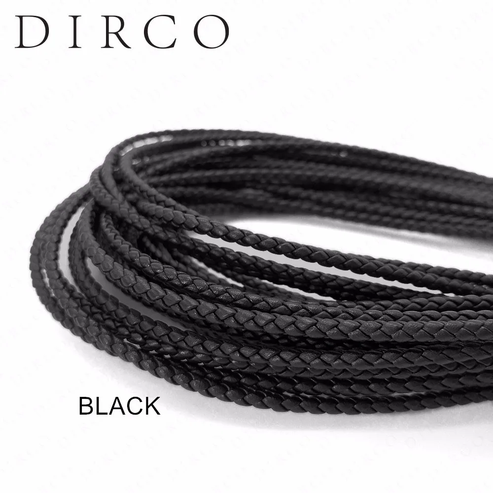 About the Fit 4mm 100Meters Genuine Braided Leather Cord Nappa Real Leather Crafts Beading Accessories Jewelry Making Woven Rope