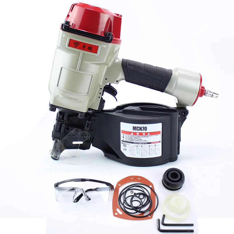 

Quality MCN70 Pneumatic Coil Roofing Nail Gun Air Nailing Gun Pneumatic Coil Nailer Air Nailer Tool Coilgun