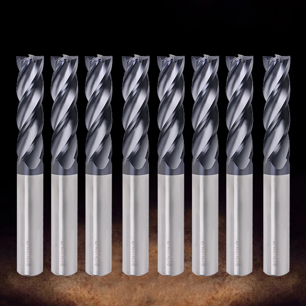 1Pc Endmill Cutting HRC50 4 Flute Mill 1/1.5/2/2.5/3/4/5/6Mm Paduan Karbida Tungsten Baja Penggilingan Cutter Akhir Mill Pemotong Logam