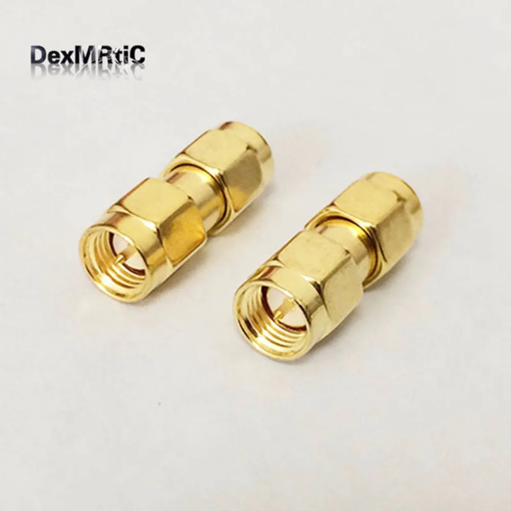 1pc  SMA male plug switch SMA male plug RF Coax Adapter convertor straight goldplated NEW wholesale