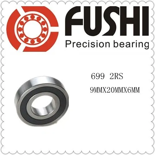 

699-2RS ABEC-1 (100PCS) 9x20x6MM Sealed Miniature Ball Bearings 619/9 2RS