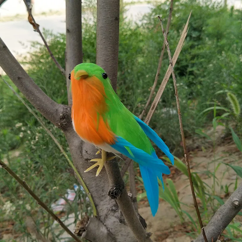 about 12cm simulation bird foam&feathers turn head side bird handicraft prop home garden decoration gift p0149
