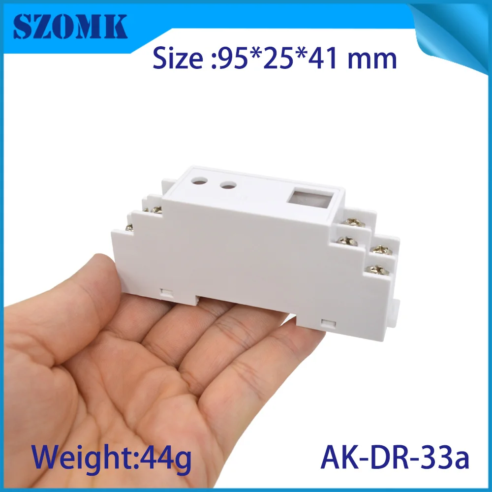1Piece 95*41*25mm szomk Plastic din rail enclosure PLC control box new plastic enclosure instrument housing for pcb design