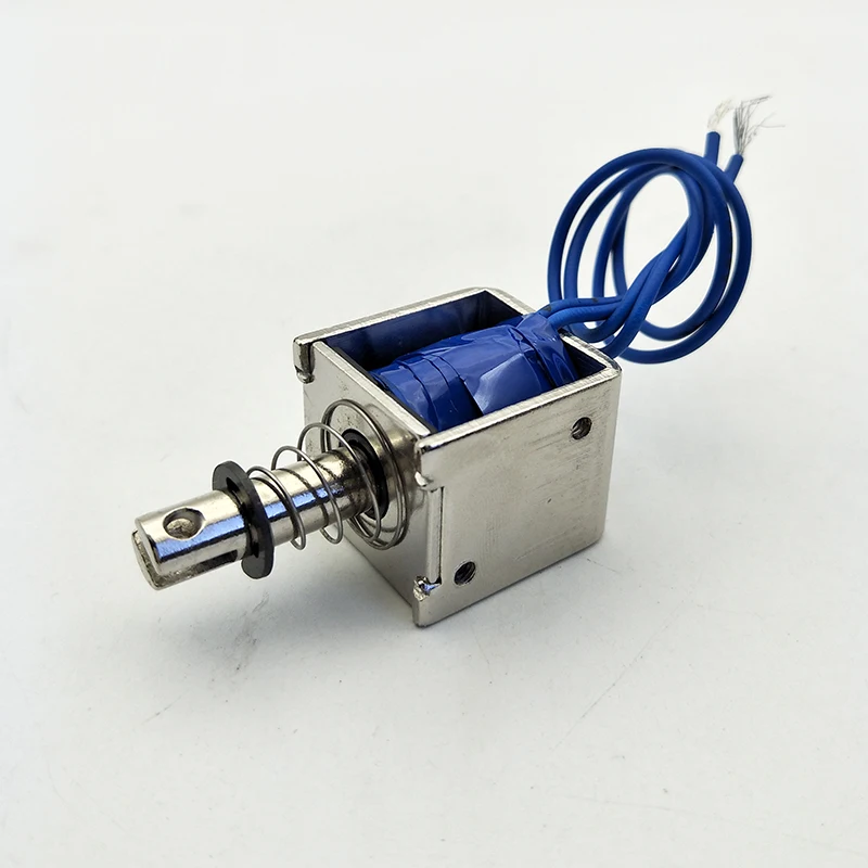 High quality DC 24V 350mA Push Pull Type Open Frame Solenoid Electromagnet 10mm Stroke 20N 4.4LB JF-082B Free shipping