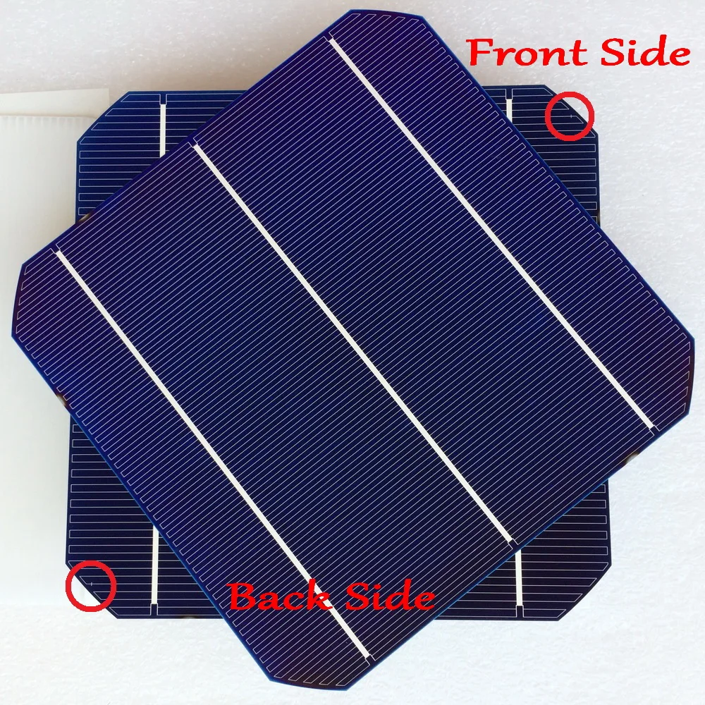 6.45W/pc mono solar cell Newest Double-side 156mm Monocrystalline Mono Silicon Solar Cell New high efficiency Grade A