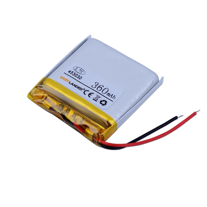 3.7V 360mAh 453030 Rechargeable li-Polymer Li-ion Battery For bluetooth Watch pen GPS PSP PDA MP3 MP4 MP5 speaker