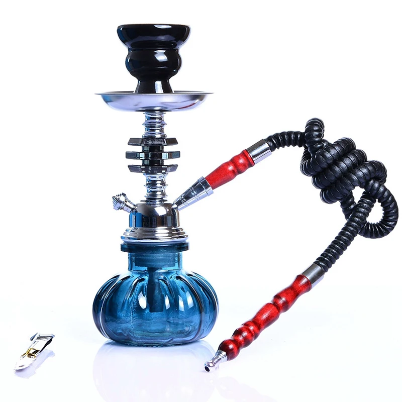 Mini Pumpkin Shisha Hookah Complete Set 28cm 11'' Tall Glass Vase with Tongs Disposable Mouthpieces Chicha Hooka Sheesha Hookha