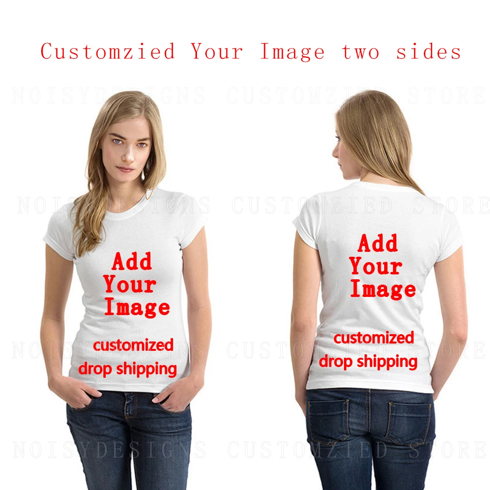 Noiysdesigns 3D Customized Image Logo Women 3d Print T-shirt Ladies O-neck Tops Breathable Drop Shipping Sexy Underwear G-String