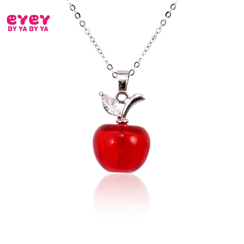 1PC 18X12MM Cute Apple Muano bottle Necklace with  diffuser hole  Perfume Bottle Necklace Perfumes and fragrances for women