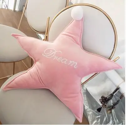 white/pink Star moon clound shaped pillow plush back cushion throw pillow home decor gift