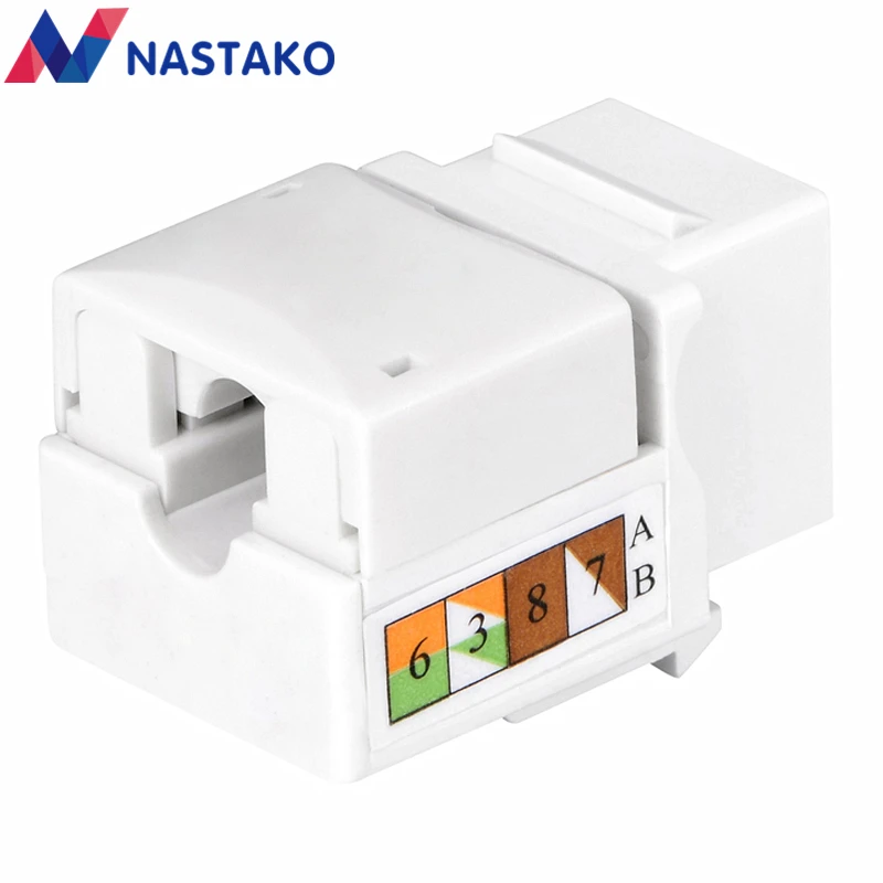 Cat5 Cat5e RJ45 Keystone Jack RJ45 Connector Module Information Socket UTP Network Cable Adapter Keystone FOR AMP Punch Down