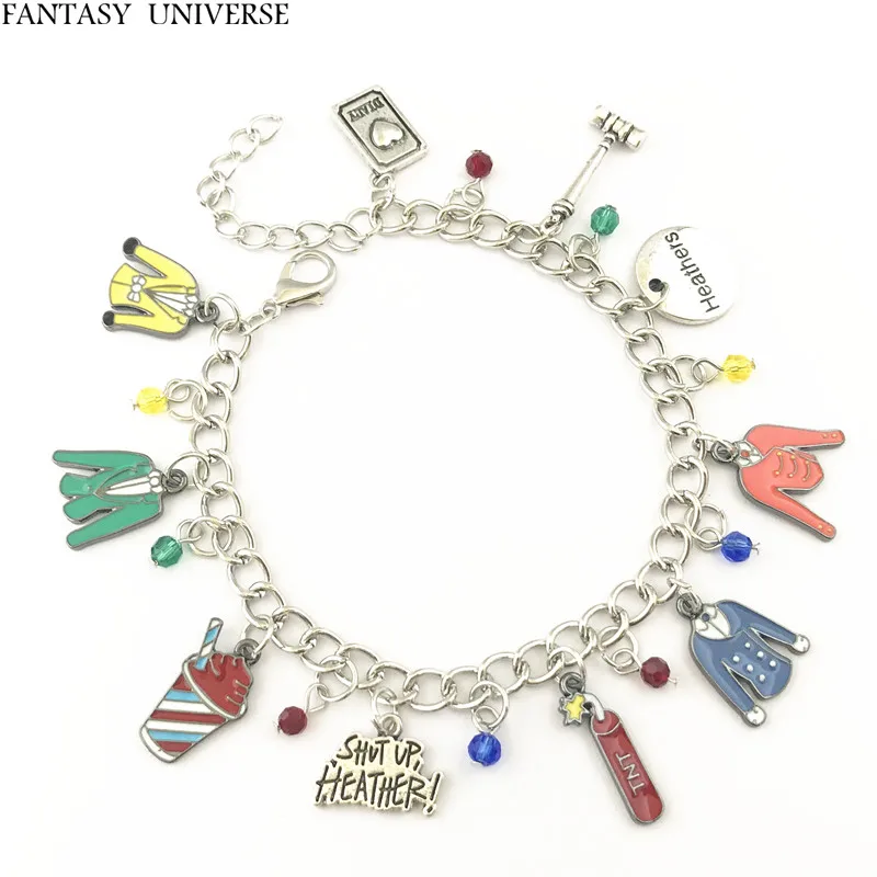 

FANTASY UNIVERSE Freeshipping 20pc a lot Heathers charm bracelet HRFKGKDF05