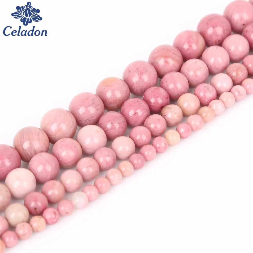 Natural Stone 4/6/8/10mm 15'' Rhodochrosite Beads Hole 1mm Beads For Necklace&Bracelet DIY Needlework Jewelry Craft Making