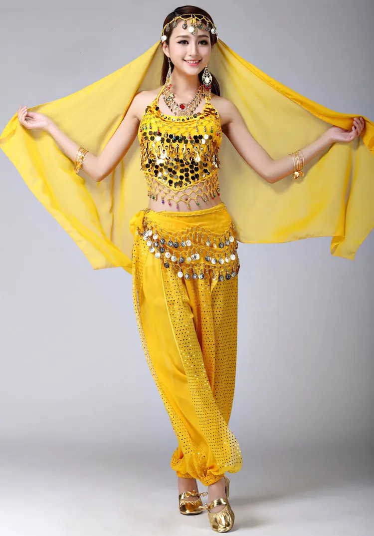 Belly Dance Costume Set Womens Belly Dancing Costume Sets Tribal Bollywood Costume Indian Dress Performances Bellydance Dress