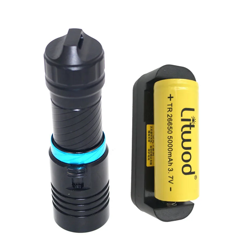 Litwod Z30 D68 5000LM XML L2 Dive 80 Meter LED Flashlight Torch Lamp Light For Diving Camping underwater working Run time 20 h