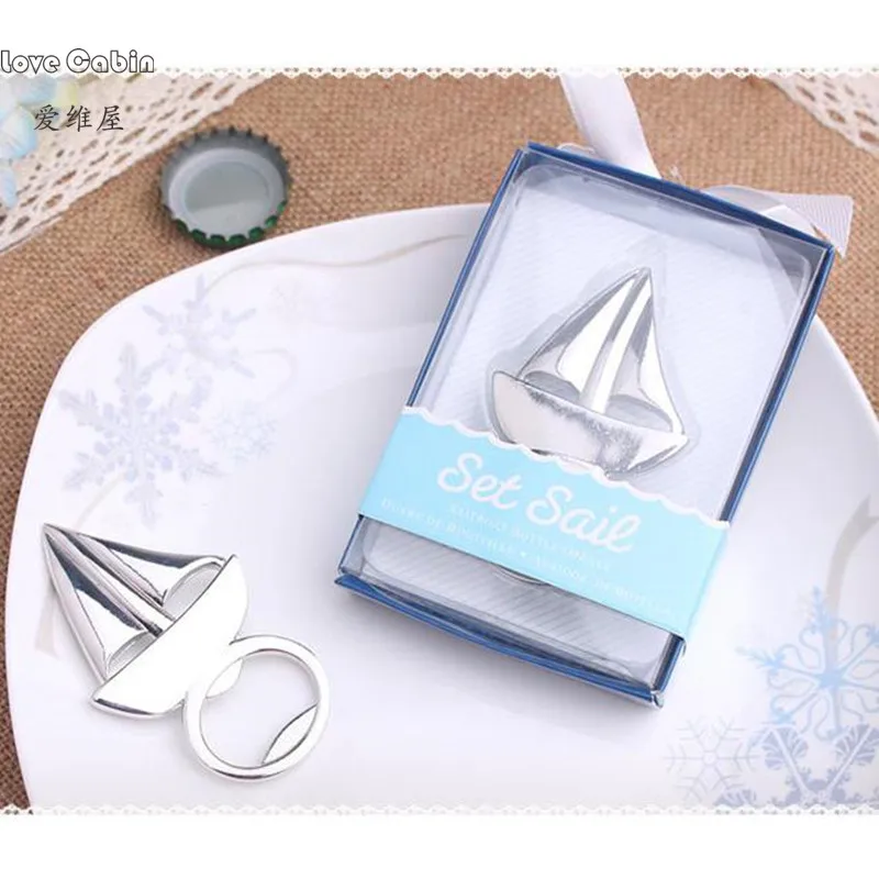 

Silver sailing boat bottle Opener 20pcs/lot Wedding Engagement House Moving Grand Event Christmas Party Supplies Souvenir