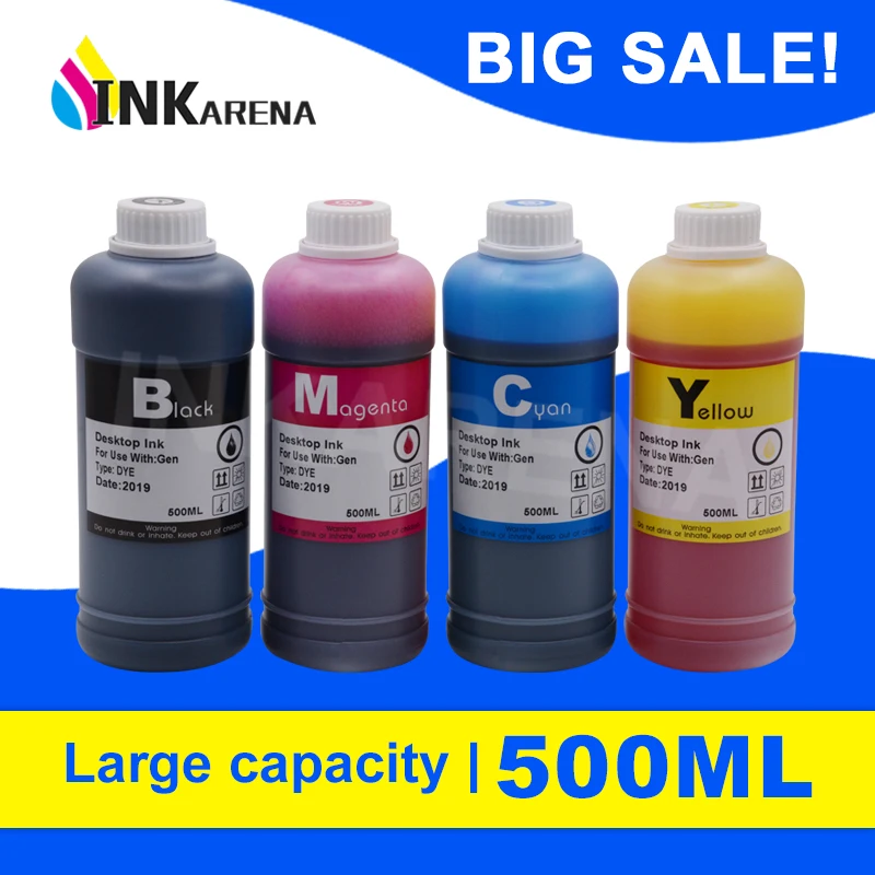 500ml Bottle Refill Dye Ink for HP 903 903XL 907XL Ink Cartridge OfficeJet Pro 6950 6960 6961 6970 6971 Printer Ink