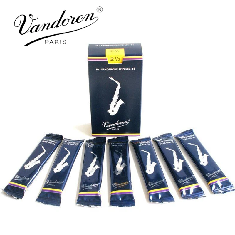 Original France Vandoren Traditional Saxophone Alto Eb Reeds/Alto Sax Traditional Reeds Strength 2.0#, 2.5#, 3#, 3.5# Box of 10