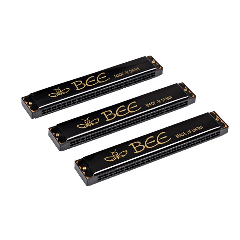 High Quality Metal 24 Holes Tremolo Harmonica Children Musical Toys Mouth Organ as the best gift for kids