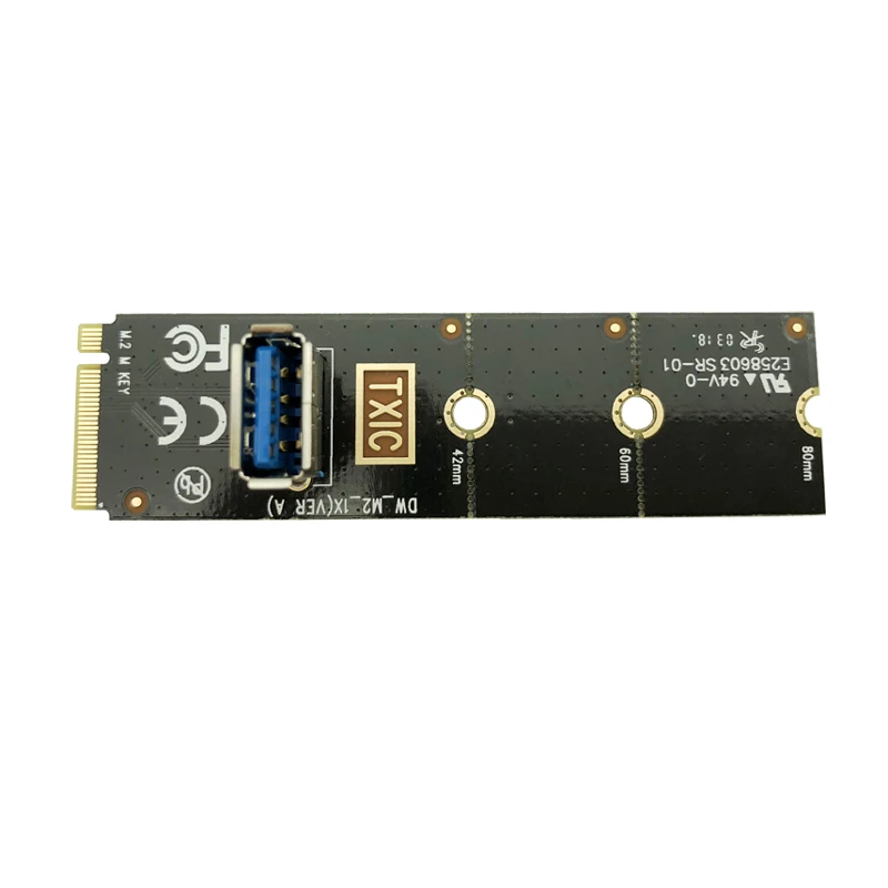 BTBcoin NGFF M.2 Slot To USB3.0 PCI-E Riser Card M2 Slot Extender Adapter For BTC/ETH Mining