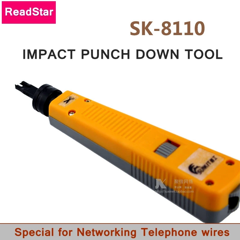ReadStar SUNKIT SK-8110 RJ45 RJ11 Impact Punch Down Tool Networking Telephone Module Wire Tool Cutter Wire Tracker