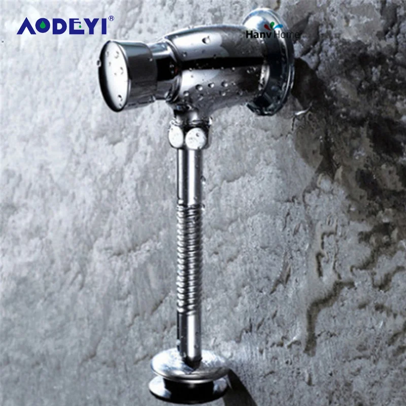 

AODEYI Brass Toilet Urinal Flush Valve Manual Bathroom Stool Valve Self-Closing Flush Time-Extended Press Type Wall Delay Urinal