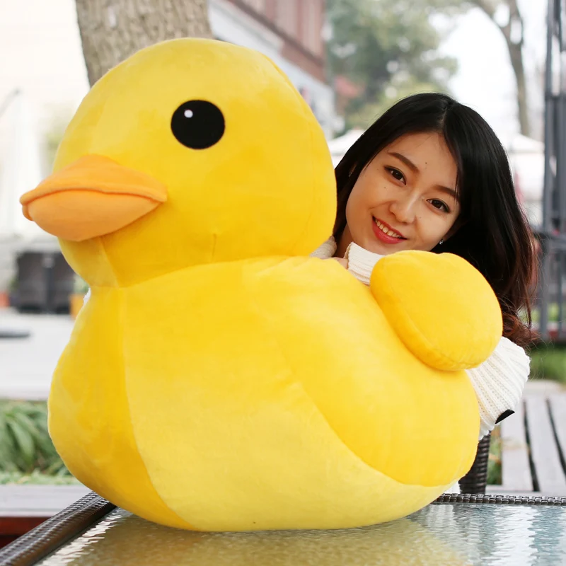 Kawaii Cartoon Duck Plush Doll Soft Stuffed Yellow Duck Toy for Childen Birthday Gift Wedding Decoration 24inch 60cm DY50448