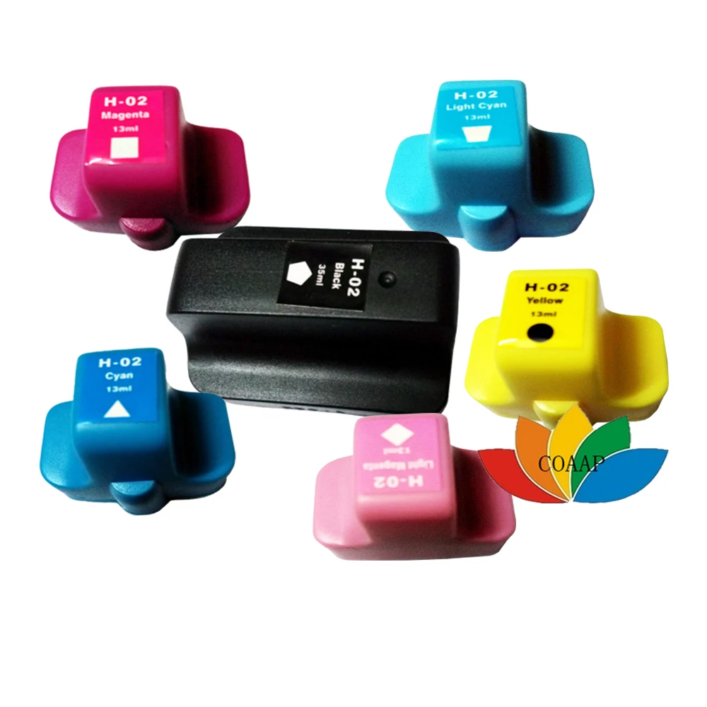 6 Compatible Ink Cartridges for HP 02 PhotoSmart C6180 C6280 C8250 C5100 3110 3210 8250 8253 Printer