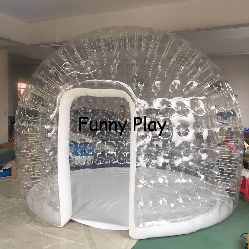 5m 6m giant Family Camping Backyard hotel exhibition,luxury air tight inflatable house tents camping bubble tent free shipping