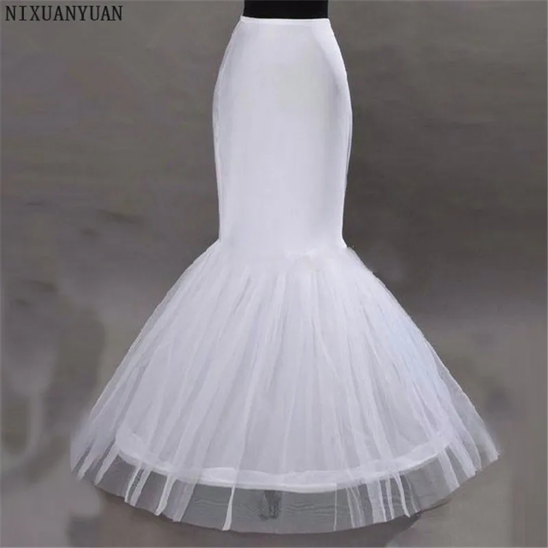 NIXUANYUAN 2023 Wholesale Mermaid Petticoat 1 Hoop Bone Elastic Wedding Dress Crinoline 2023 Bridal Petticoat Cheap