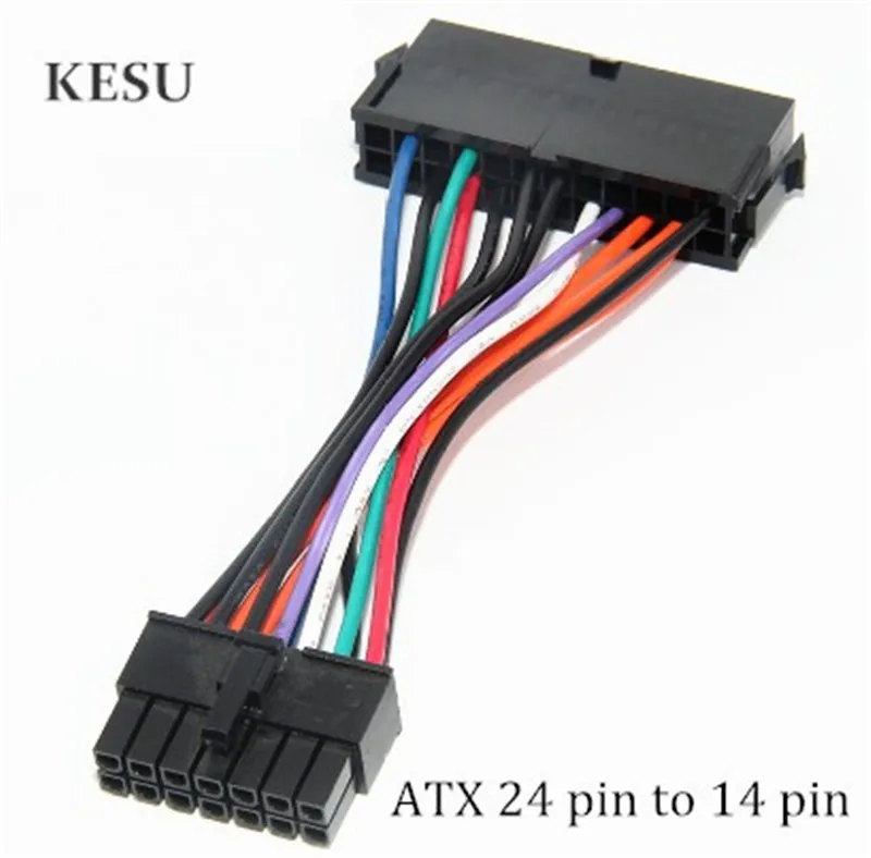 10cm Power Supply Cable Cord 18AWG Wire ATX 24 pin to 14 pin Adapter Cable for Lenovo IBM Dell Q77 B75 A75 Q75 Motherboard