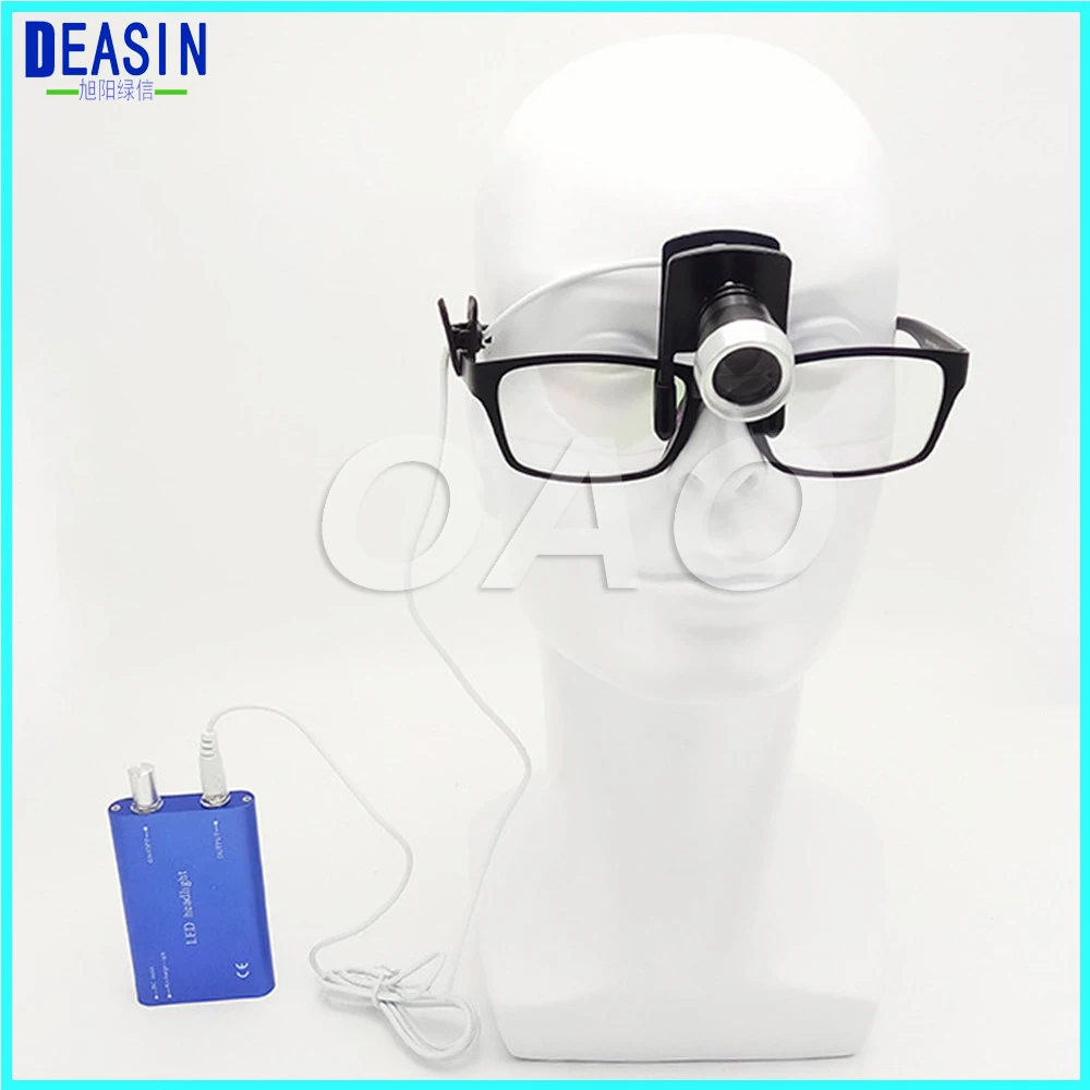 

1 pcs x Portable LED Headlight Lamp Blue for Dental Lab Surgical Medical loupes glass