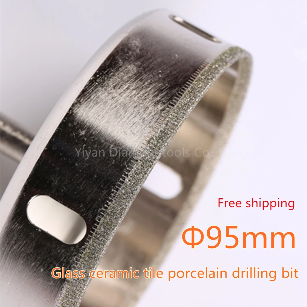 large size 95mm diamond powder coated core drill bit hole saw cutter for DIY glass tile ceramic hole cutting use free shipping