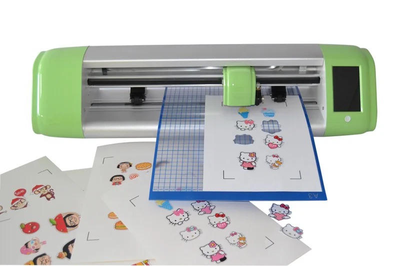 Auto Contour Cut Vinyl Sticker Cutting Plotter 610mm Width with Colorful LED light bar design