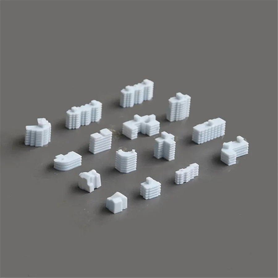 10pcs/lot Plastic 1/2000 Scale Model Building For Train Layout Or Kits Building Toys