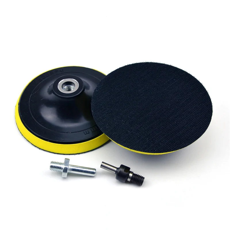 POLIWELL 3 4 5 Inch M10 Thread Self-adhesion Sanding Pads Hook & Loop Sandpaper Sucker Pad Auto Car Grinding Abrasive Tool Parts