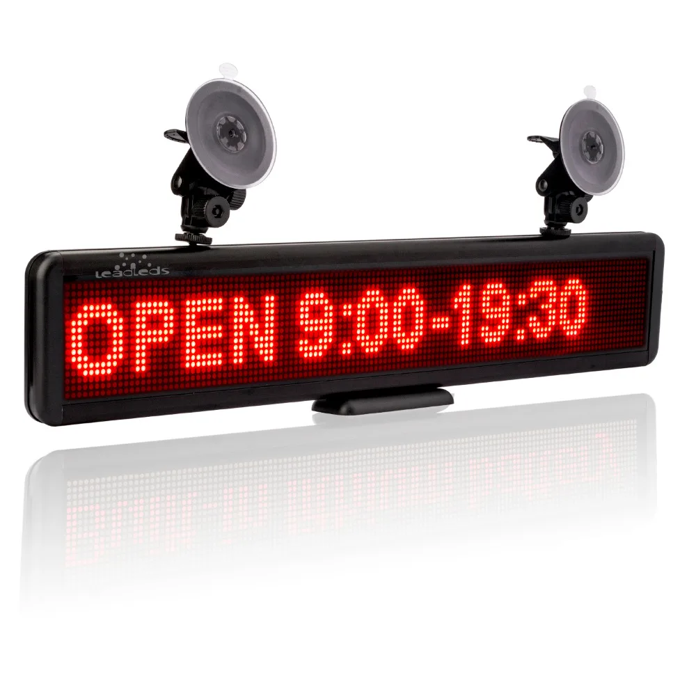 LED Sign Scrolling Publicidade Message Display Board, programável, recarregável, built-in bateria, Taxi Car Sign, 12V