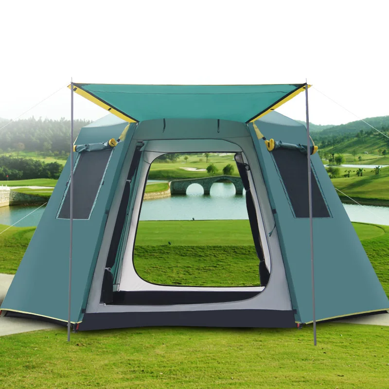 Ultralarge 330*330*185CM 5-8 Person Use Camping Tent Tenda Barraca Beach Tent Tente De Camping Party Tent