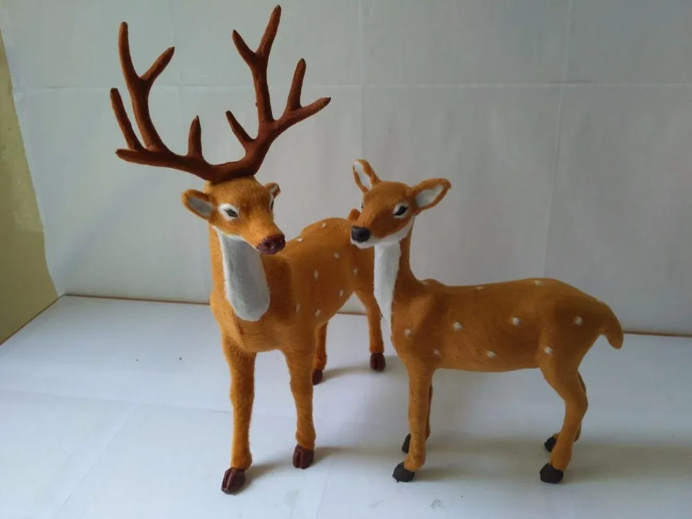 

large artificial deer model,polyethylene&faux furs handicraft Figurines prop, home decoration toy gift a1809