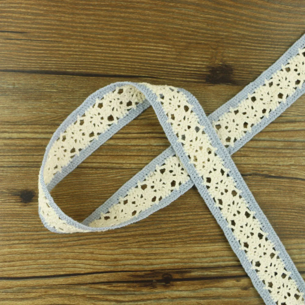 color Hot Sale Cotton Lace Roll Ribbon Knit Adhesive Tape Sticker Craft Decoration Fabric