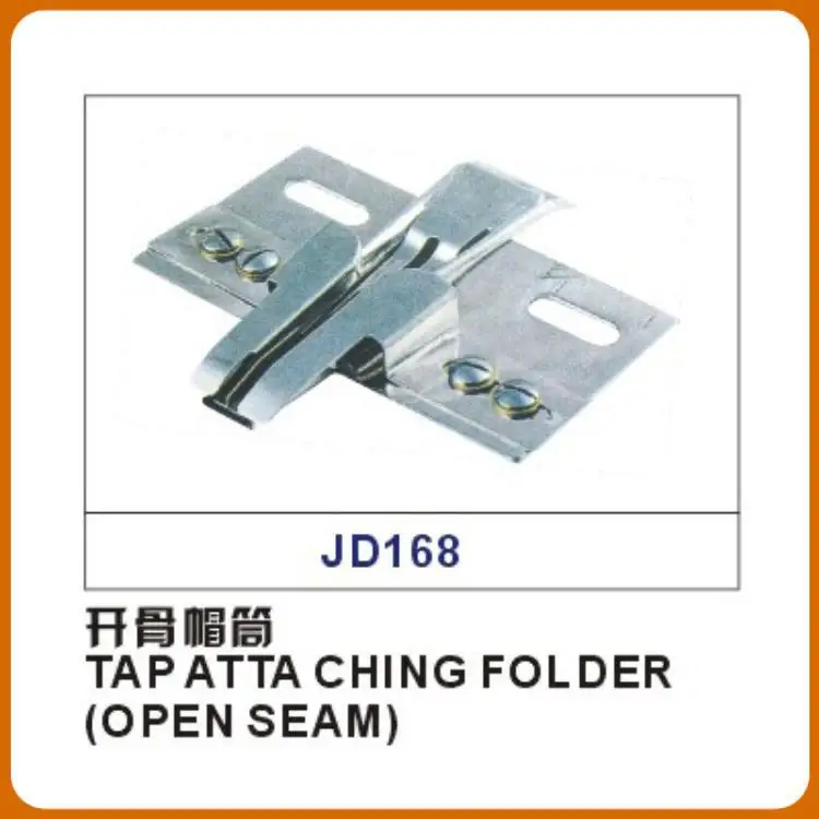 

TAP ATTA CHING FOLDER OPEN SEAM Sewing Machine Parts Bone Cap Tube Hat Special Double or 4 Needle