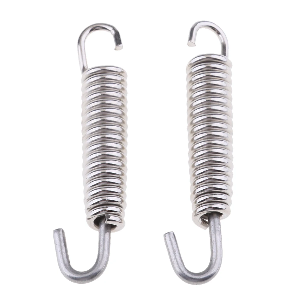 

2 Pcs Universal 65mm Motorcycle Stainless Steel Exhaust Pipe Muffler Spring Hook Exhaust Pipe Silencer Moto Accessories