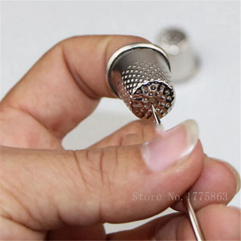 50pcs 18mm Finger Thimbles Metal Shield Sewing Grip Protector Pin Needle Shield  AA7370