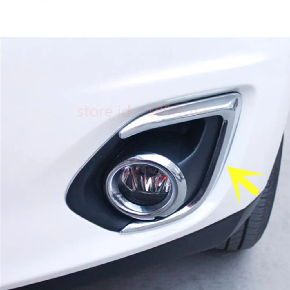 Car Head Front Fog Light Lamp Eyebrow Frame Stick ABS Chrome Cover Trims Part For Mitsubishi ASX 2013 2014 2015 2016 2017 2018