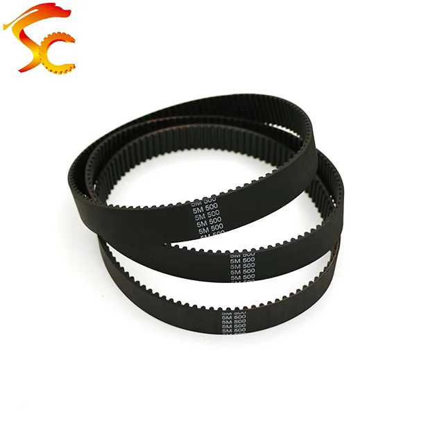 1pcs HTD 5M Belt 5M-500MM length 500MM Teeth 100 closed loop rubber Drive Belt width 15mm/20mm/25mm closed loop 3D printer