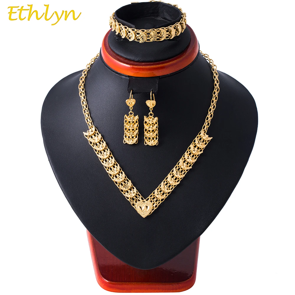 Ethlyn Female Somalia /Ethiopian/African/Arab Jewelry Bracelets/Necklace/Earrings Fashion Accessories Bridal Wedding Sets  S079